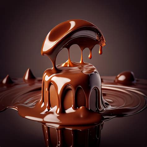 Premium Ai Image Chocolate Syrup Dripping