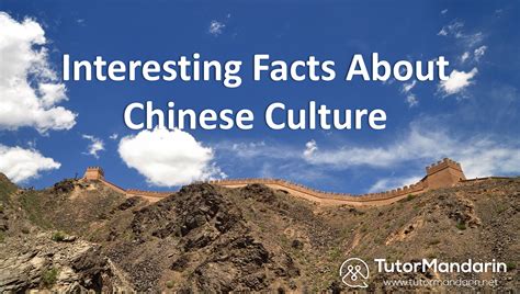 Interesting Chinese Culture Facts - TutorMandarin: Learn Chinese