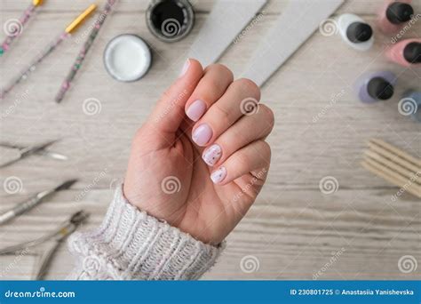 Modern Female Nude Design Manicure Nail Care Self Care Professional Hardware Manicure