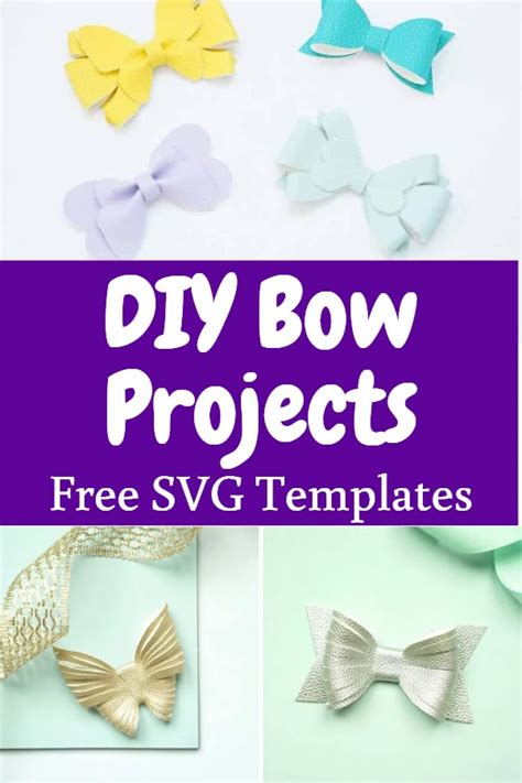 5 Free Hair Bow Templates For SVG Faux Leather Projects