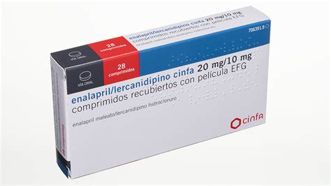 Enalaprillercanidipino Cinfa Efg 20 Mg10 Mg 28 Comprimidos