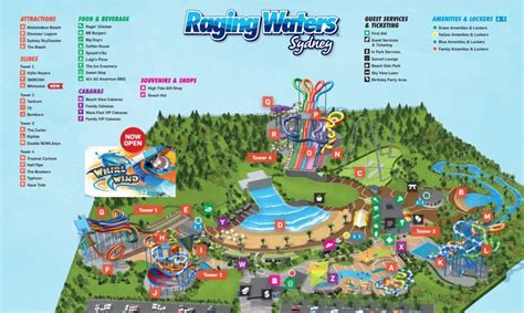 Raging Waters Sydney Map And Brochure 2020 2023