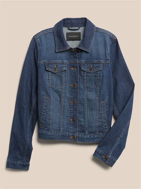 Dark Wash Classic Denim Jacket Banana Republic Factory