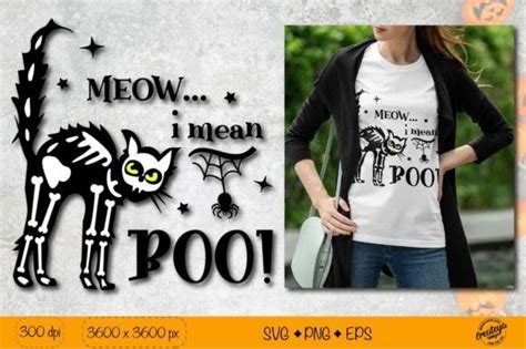 Creepy Black Cat Svg Boo Svg Halloween Graphic By Createya Design