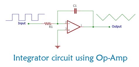 Integrator Circuit Op Amp - Circuit Diagram