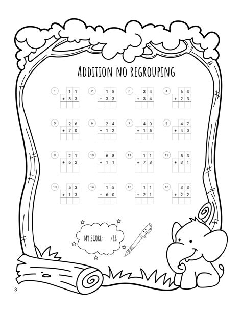 50 Double Digit Addition And Subtraction Worksheets No Regrouping