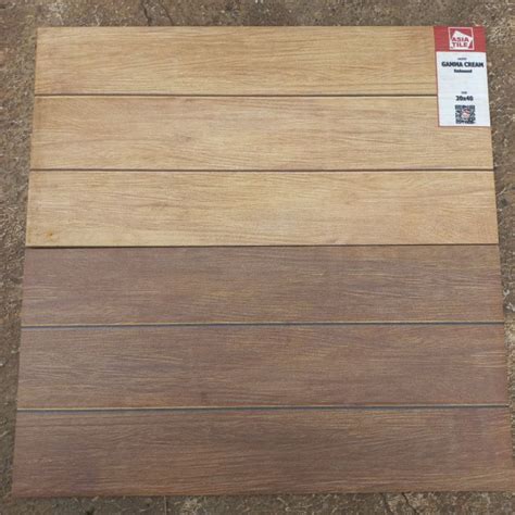 Jual KERAMIK LANTAI DINDING MATT KASAR ASIA TILE GAMMA BROWN CREAM