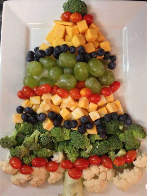 Christmas Tree Veggie Tray Use Pineapple Instead Of The Cheese