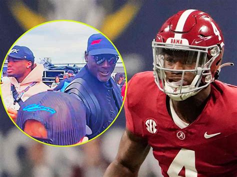 Ex Campe O Nacional De Alabama Qb Jalen Milroe Visto Michael Jordan