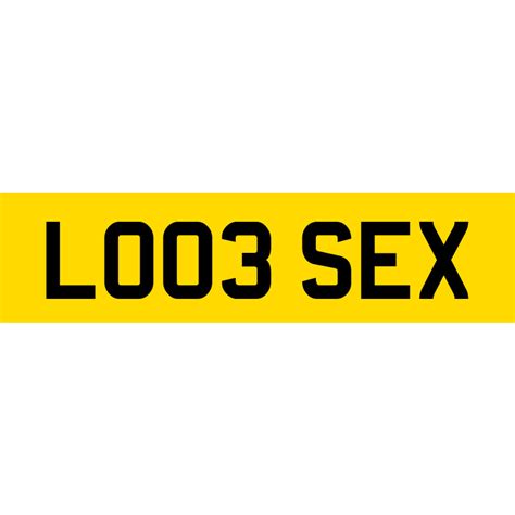 Lo03 Sex Number Plate Swiftreg