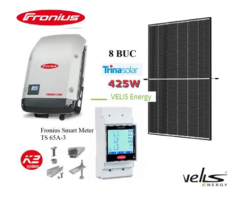 Kit Fotovoltaic Trifazat On Grid Kw Invertor Fronius Panouri Trina