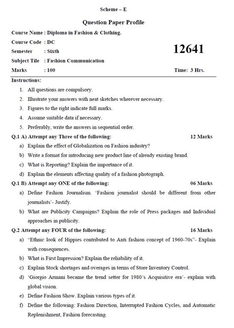 Maharashtra State Board Of Technical Education Msbte Sample Question