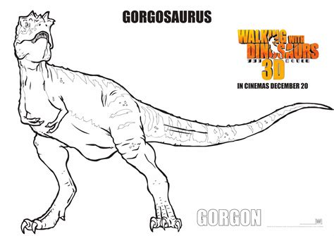 Walking With Dinosaurs Free Colouring Pages