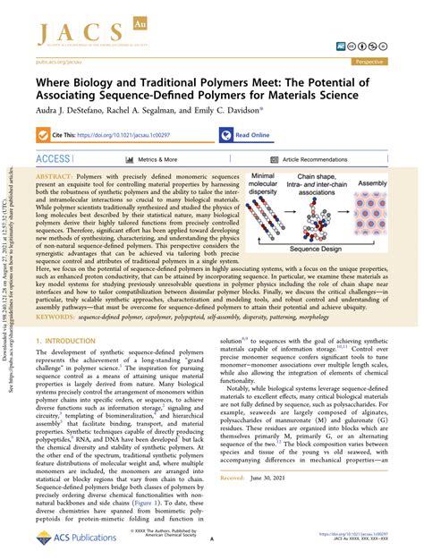 Pdf Where Biology And Traditional Polymers Meet The Potential Of