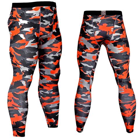 Men Compression Gym Leggings Camouflage Pants Quick Drying Trousers