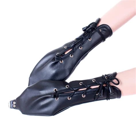 Davidsource Adult Toys Sex Toy Black Leather Lacing Up Style Restraint