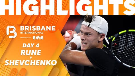 Holger Rune V Alexander Shevchenko Brisbane International Highlights