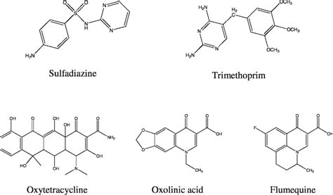 Molecular Structure Of The Selected Antibiotics Download Scientific Diagram