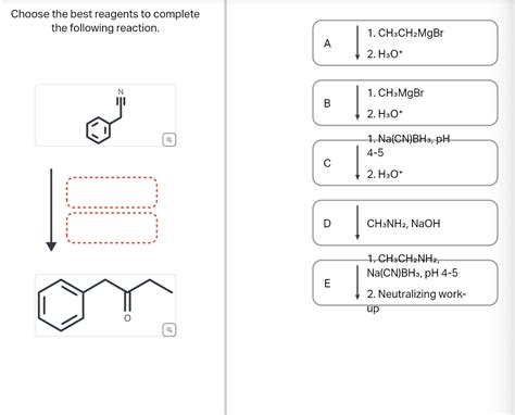 Solved Choose The Best Reagents To Complete The Following Chegg