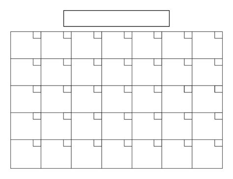 5 Day Blank Calendar Calendar Template Printable