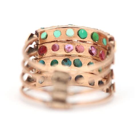 14k Multigem Harem Ring Gem
