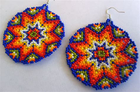 Mexican Huichol Beaded Earrings