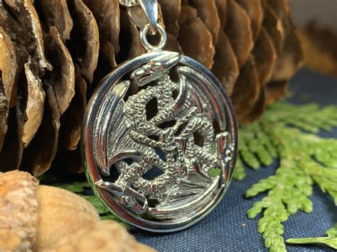 Dragon Necklace Celtic Jewelry Celtic Knot Jewelry Pagan | Etsy