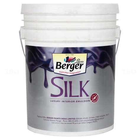 Berger Silk Luxury Interior Emulsion Paints 20 Ltr At Rs 8500 Bucket