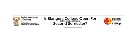 Is Elangeni College Open For Second Semester South African Tvet Colleges