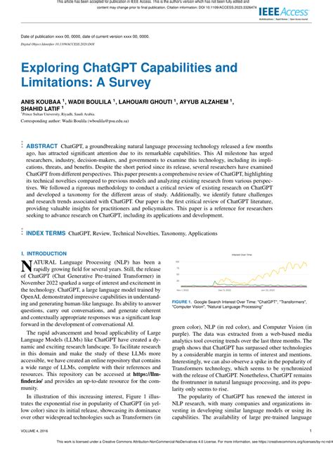 Pdf Exploring Chatgpt Capabilities And Limitations A Survey