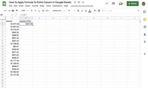 How To Apply A Formula To An Entire Column In Google Layer Blog