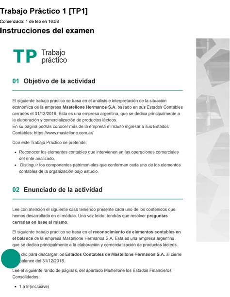 Examen Trabajo Pr Ctico Tp Mio Trabajo Pr Ctico Tp