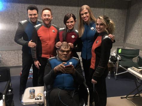 The Orville Season 3 Behind The Scenes Cast Photo Sci Fi Comedy Television Show Sci Fi Tv