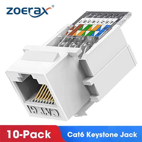 Zoerax Pcs Cat Rj Tool Less Keystone Ethernet Module Female Jack