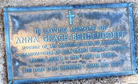 Anna Grace Schwartz Behrendorff 1903 1989 Find A Grave Memorial