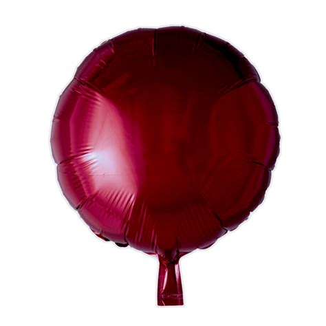 Heliumballon Rund Bordeaux Rot 46cm Leer Partywinkel