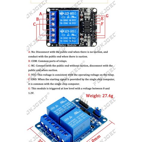 V V Channel Relay Module With Optocoupler Relay Output