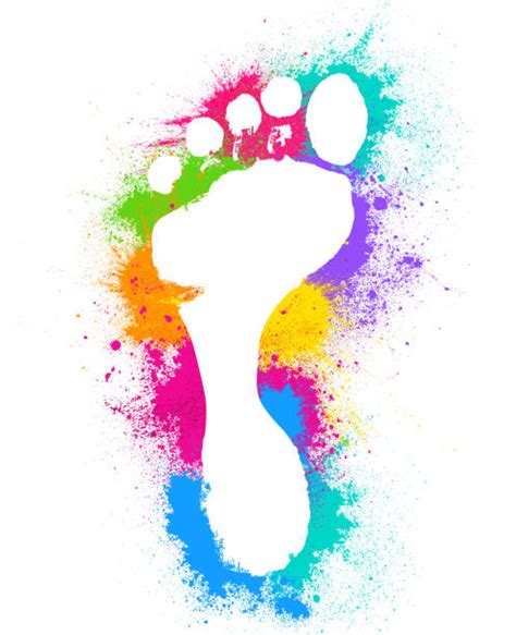 Colorful Footprints Clipart