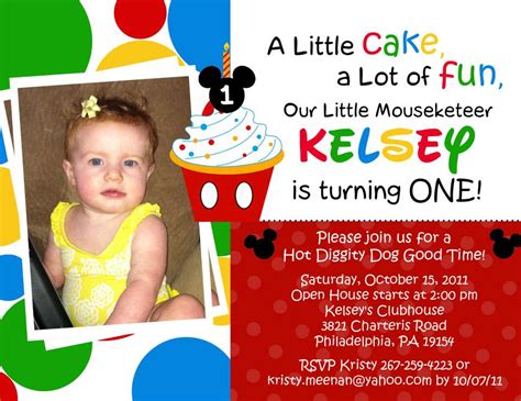 Free Printable Mickey Mouse St Birthday Invitations Images Free