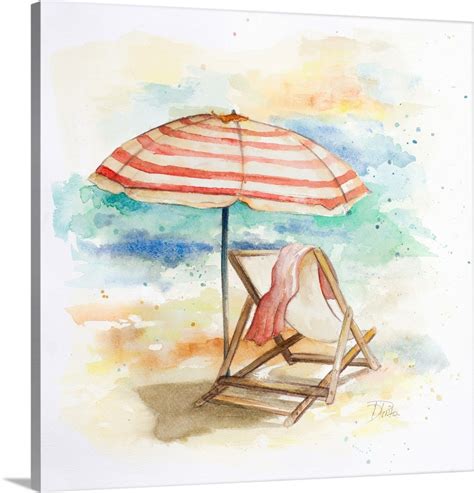 Umbrella On The Beach Ii Wall Art Canvas Prints Framed Prints Wall