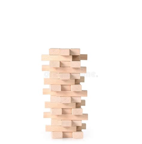 playing wood blocks stack game stock photo image  empty power