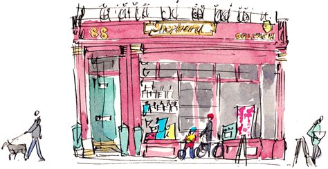 Shop Fronts And Skylines Sketches Of London By Chris Gent Wanderarti