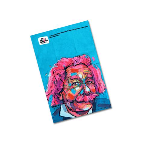 Neon Einstein Tea Towel The Brain Tumour Charity