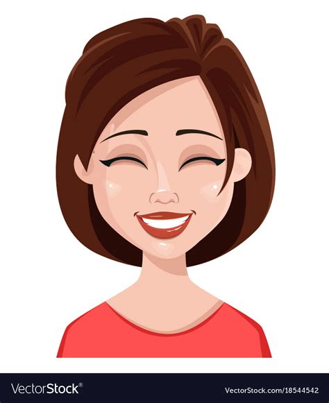 Face expression of a woman - laughing Royalty Free Vector