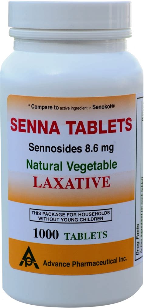 Senna 8.6 mg Generic for Senokot Natural Vegetable Laxative 1000 ...