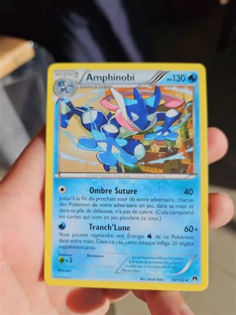 CARTE POKEMON AMPHINOBI 40 122 Rare XY9 RUPTURE TURBO FR TBE EUR 1 50