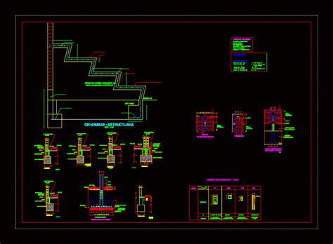 Escalera Con Baranda De Vidrio En Dwg Librer A Cad