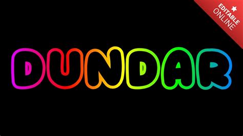 Dundar | Efecto Estilo Funky | Generador de Efectos de Texto