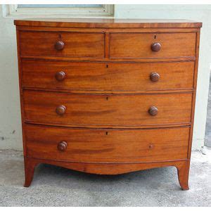 Georgian Mahogany Bowfront Chest With Five Drawers Chests Of Drawers