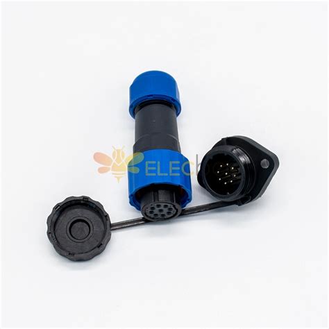 SP17 Series 9 Pin Female Plug Male 2 Hole Flange Panel Mount Socket